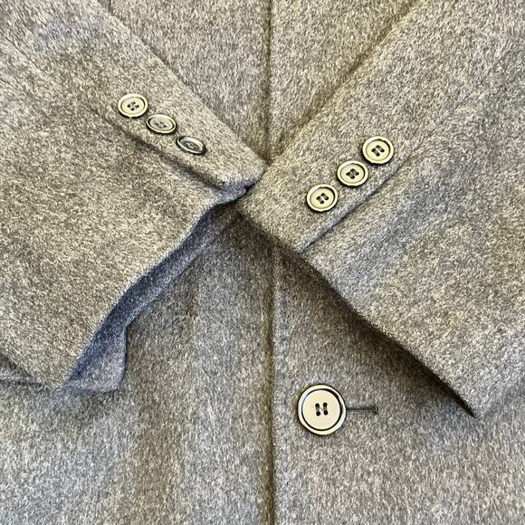 Franco's Mens XL Vintage 100% Cashmere Karamai Full Length Dress Coat Charcoal - Picture 13 of 16